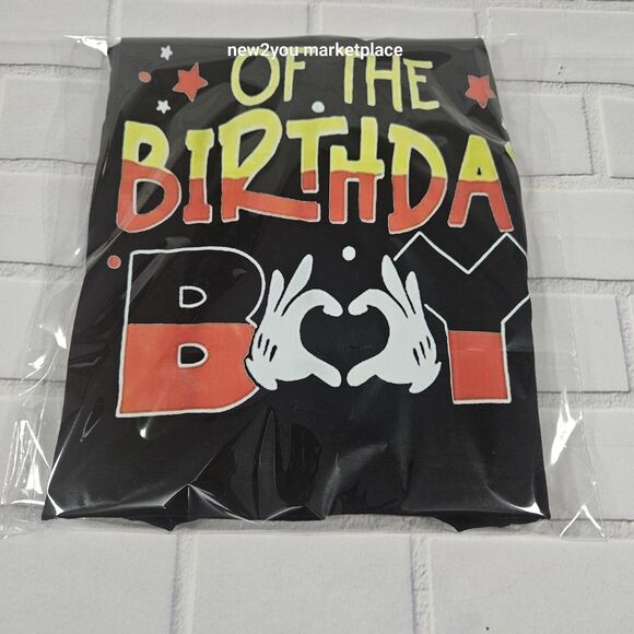 womans large Black Mom Of The Birthday Boy Mouse Family T Shirt - Picture 2 of 6